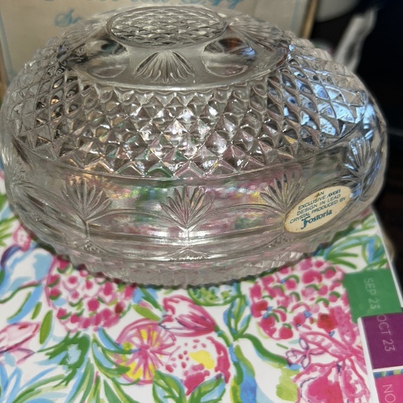 Fostoria glass Egg Soap dish Mothers Day 1977 by Avon. - Picture 4 of 8